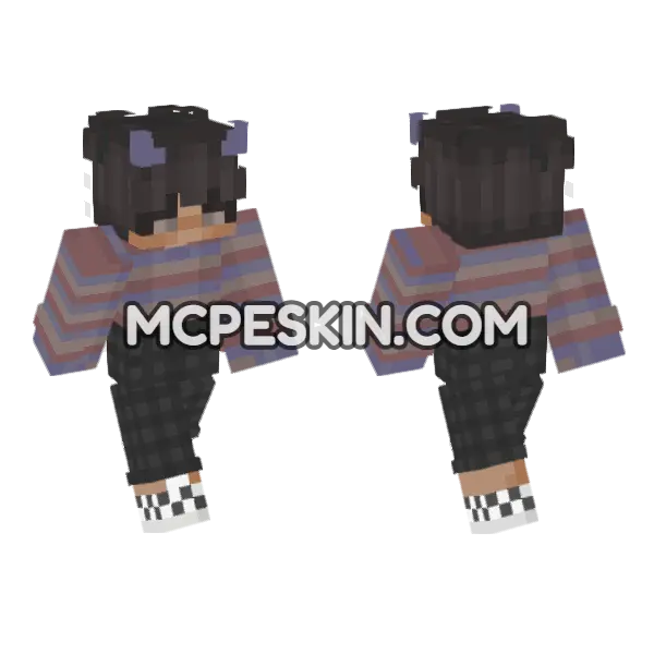 Girl 1 Minecraft Bedrock skin, front and back