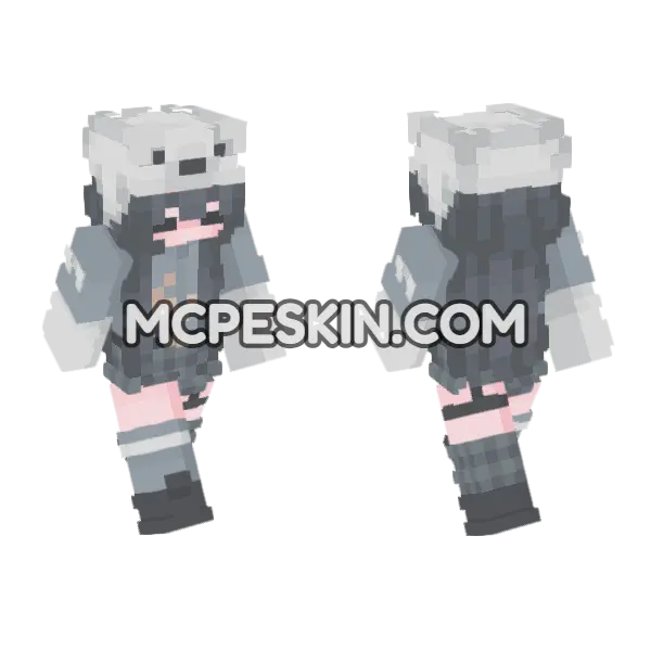 Girl 11 Minecraft Bedrock skin, front and back