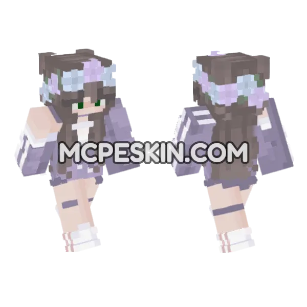 Girl 12 Minecraft Bedrock skin, front and back