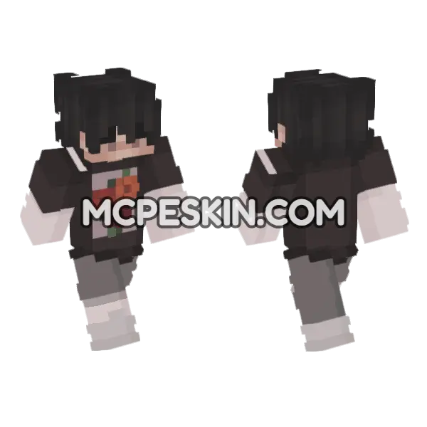 Girl 2 Minecraft Bedrock skin, front and back