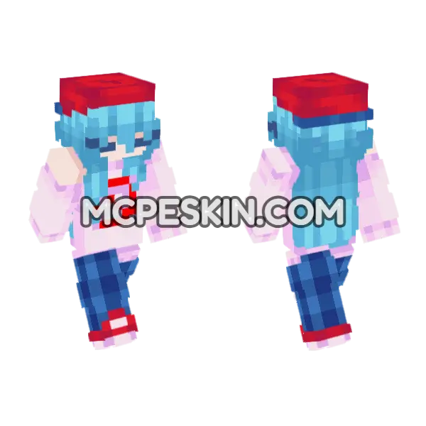 Girl 5 Minecraft Bedrock skin, front and back