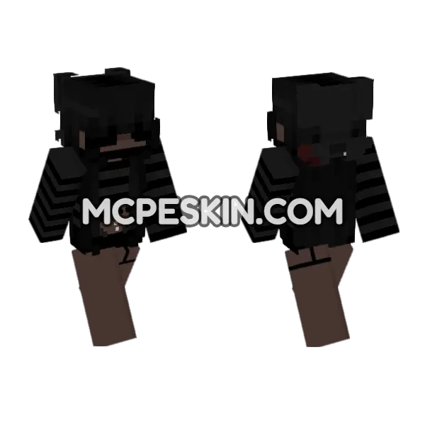Girl 6201672 Minecraft Bedrock skin, front and back