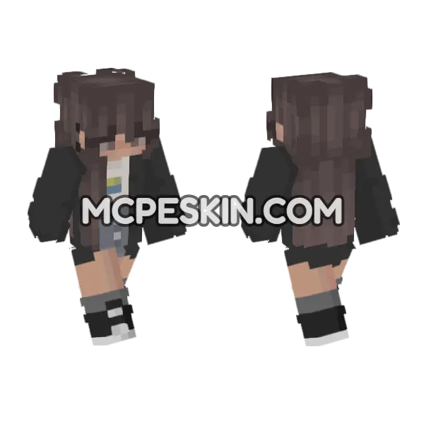 Girl 8 Minecraft Bedrock skin, front and back