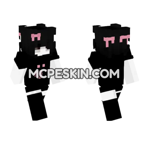 Girl 8 Minecraft Bedrock skin, front and back