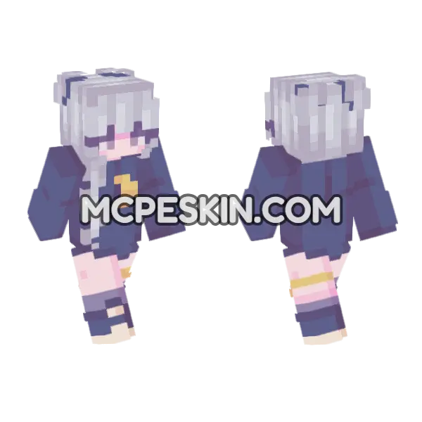 Girl 9 Minecraft Bedrock skin, front and back