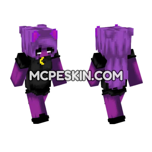 Girl Catnap Minecraft Bedrock skin, front and back