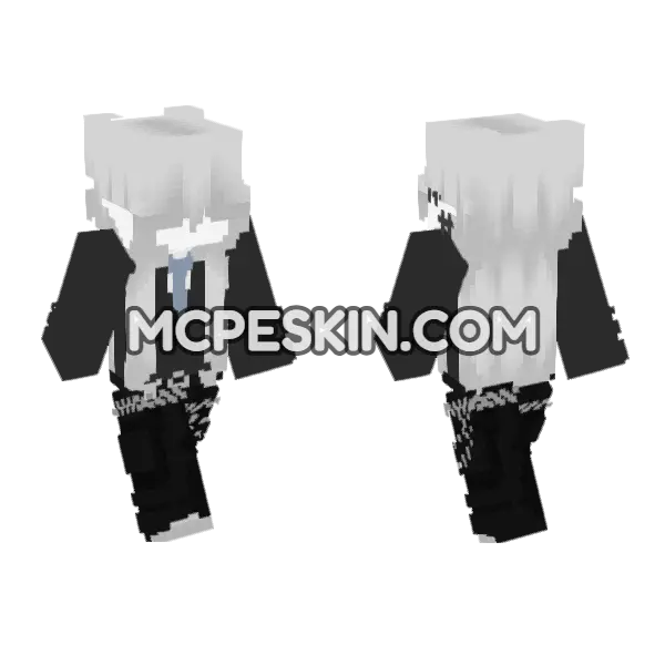 Girl Matching Minecraft Bedrock skin, front and back