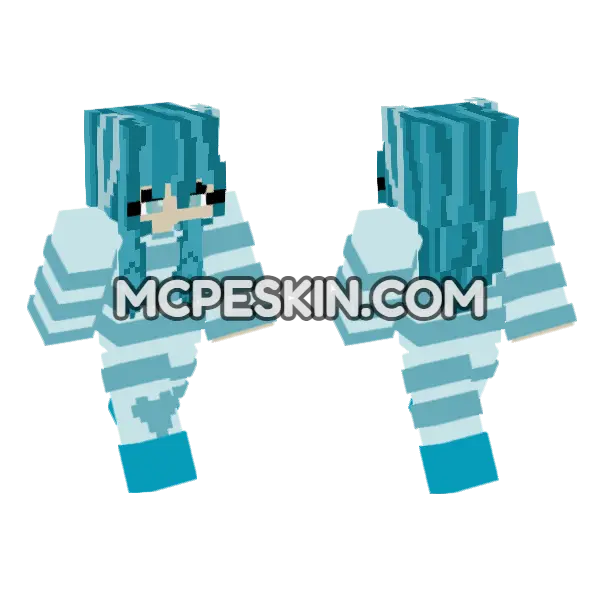 Glaceon Skin Minecraft Bedrock skin, front and back