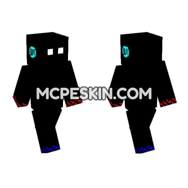 Glitch 6981790 Minecraft Bedrock skin, front and back