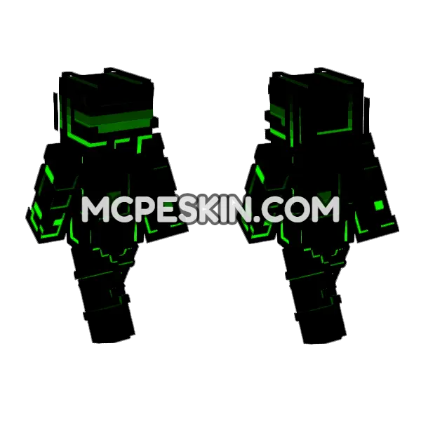 Glitch Skin Minecraft Bedrock skin, front and back