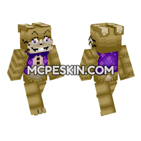 Glitchtrap 5243618 Minecraft Bedrock skin, front and back