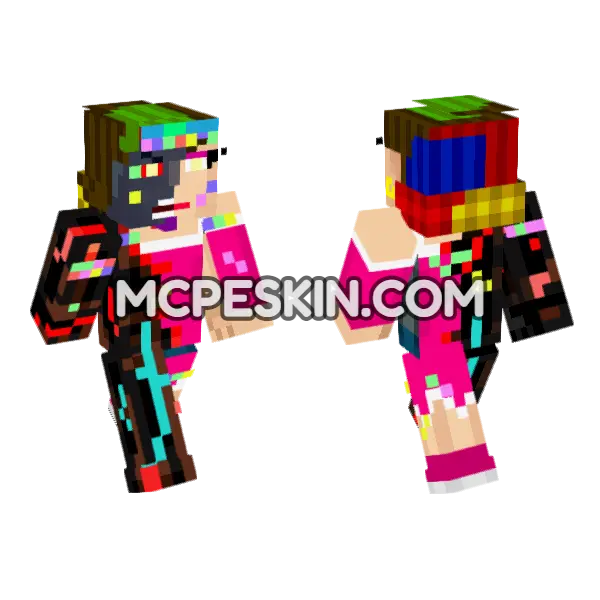 Glitchy Gamer Outfit, front and back