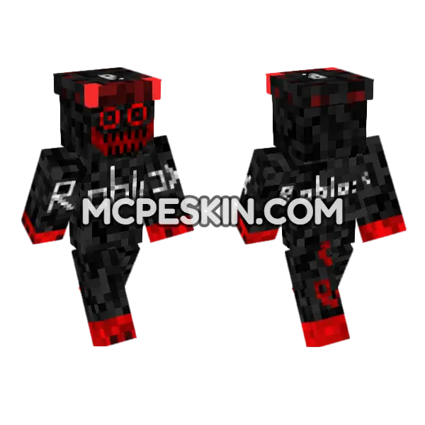 Glitchy Red Smile, front and back