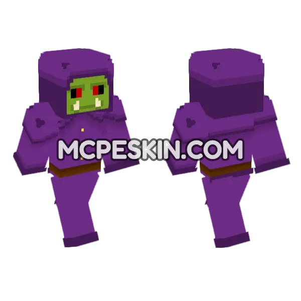 Goblin Occultist Minecraft Bedrock skin, front and back