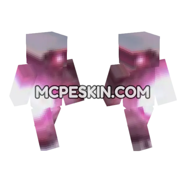 Godzillo Pink Monster Minecraft Bedrock skin, front and back