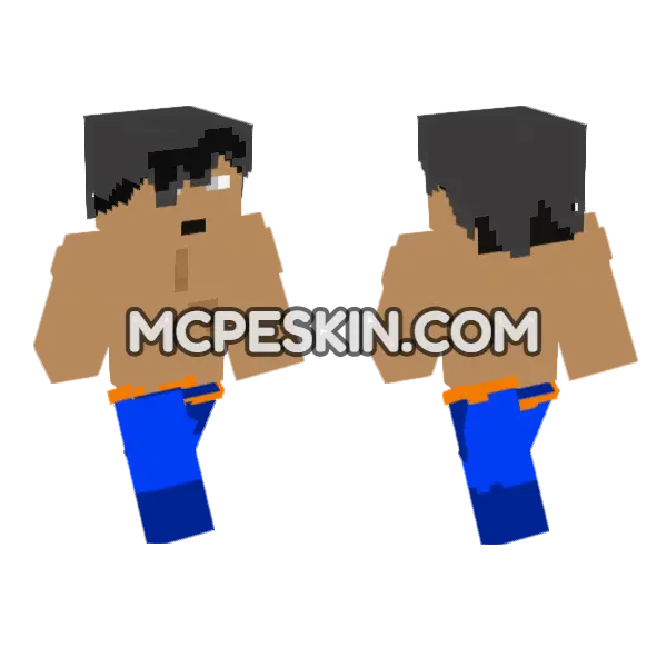 Goku Ultra Instinct Minecraft Bedrock skin, front and back