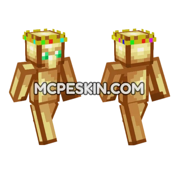 Golden Knight Skin Minecraft Bedrock skin, front and back