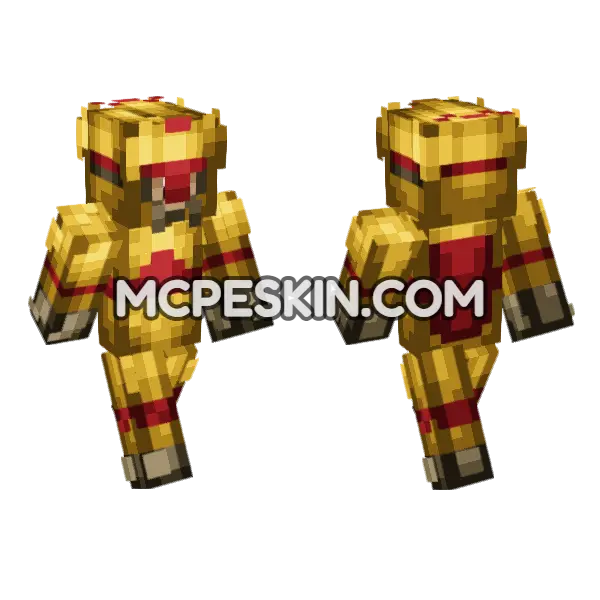 Golden Lord Skin Minecraft Bedrock skin, front and back
