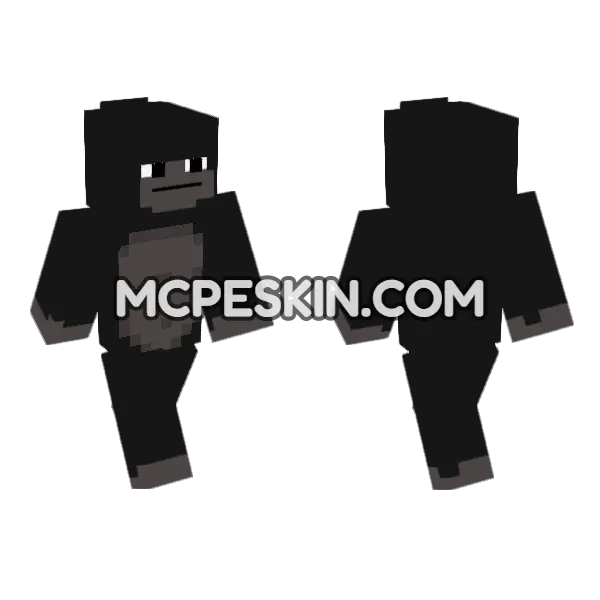 Gorilla Skin Minecraft Bedrock skin, front and back