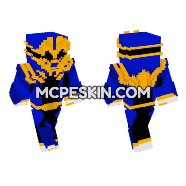 Gozyu Leon Blue Suit Minecraft Bedrock skin, front and back