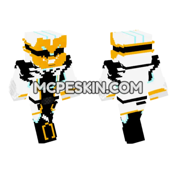 Gozyu Polar Minecraft Bedrock skin, front and back