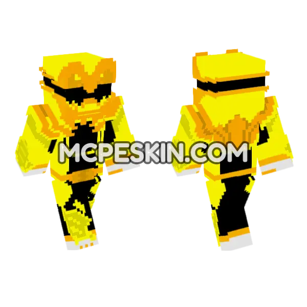 Gozyu Tyranno Minecraft Bedrock skin, front and back