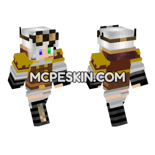 Grace – Jenny Addon Skin Minecraft Bedrock skin, front and back