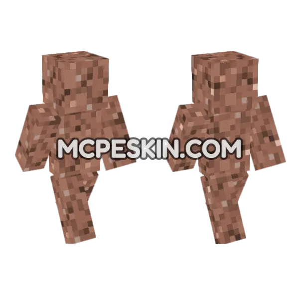 Granite Texture Minecraft Bedrock skin, front and back