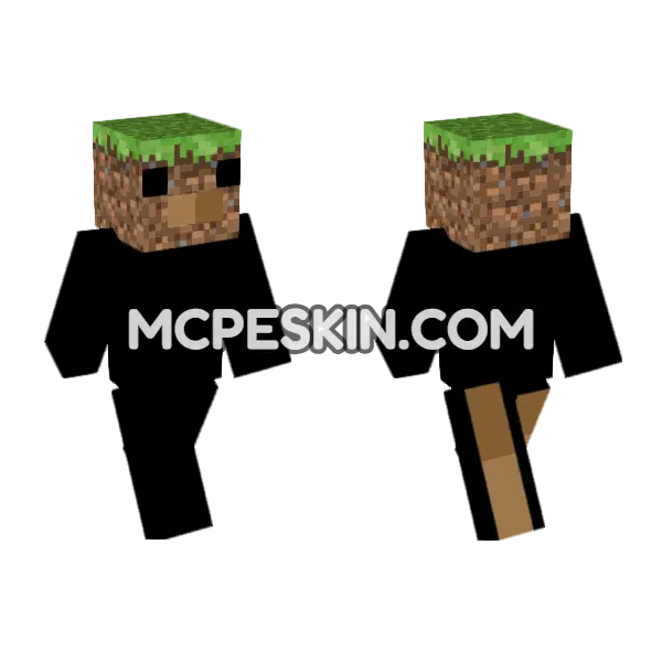 Grass Chicken Minecraft Bedrock skin, front and back