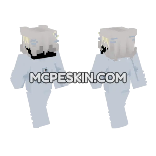 Gray Pigeon Outfit Minecraft Bedrock skin, front and back