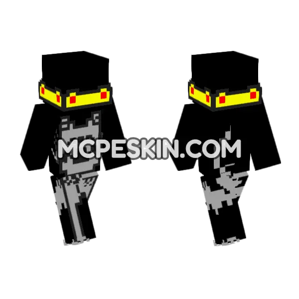 Gray Wolf 6813180 Minecraft Bedrock skin, front and back