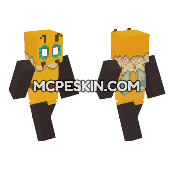 Gredwarth Bee Skin Minecraft Bedrock skin, front and back