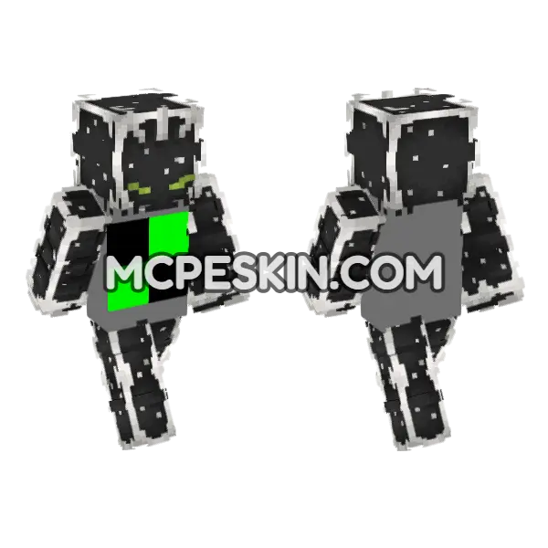 Green and Black Knight, front and back