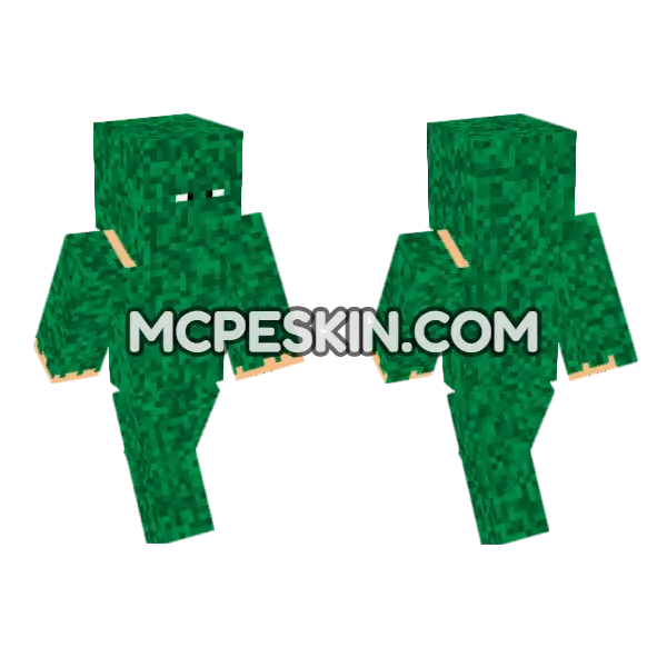 Green Camouflage Outfit Minecraft Bedrock skin, front and back