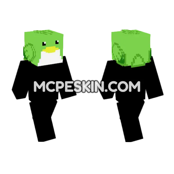 Green Duckling, front and back