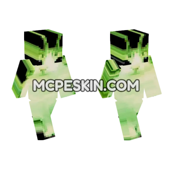 Green Frog Skin Minecraft Bedrock skin, front and back