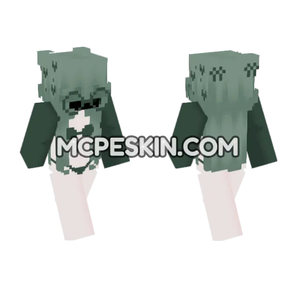 Green Glasses Character, front and back