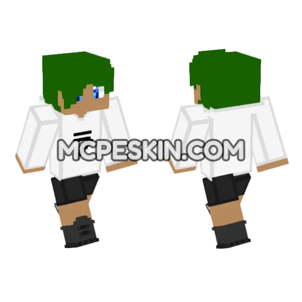 Green Haired Boy, front and back