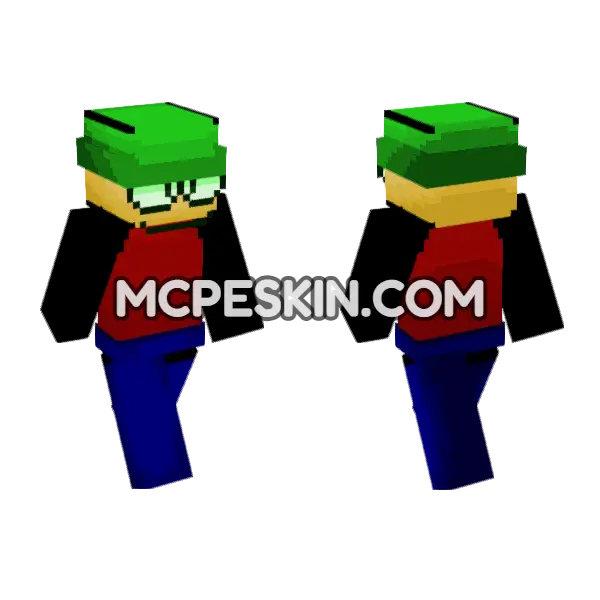 Green Hat Character, front and back