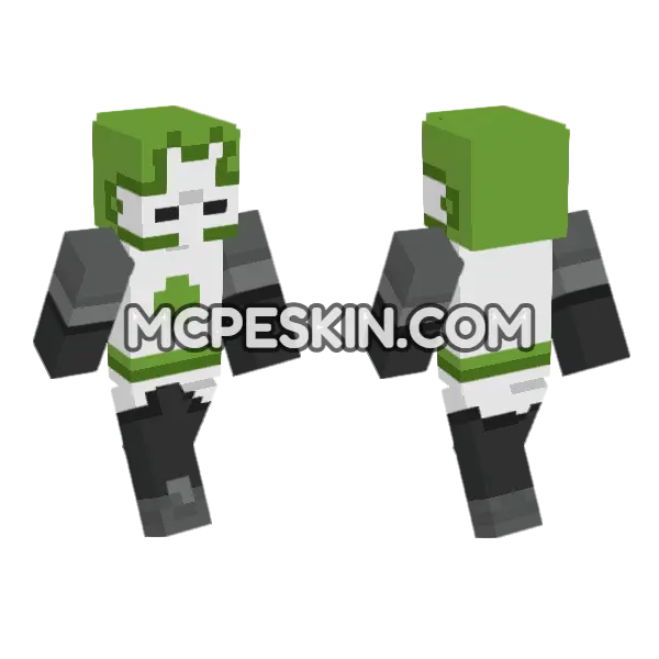 Green Knight Minecraft Bedrock skin, front and back