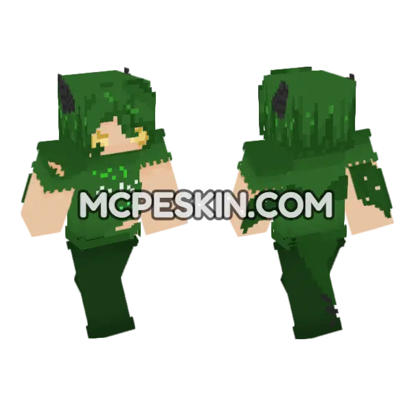 Green Leafy Outfit, front and back