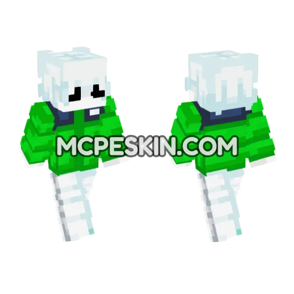 Green Overalls Skin Minecraft Bedrock skin, front and back