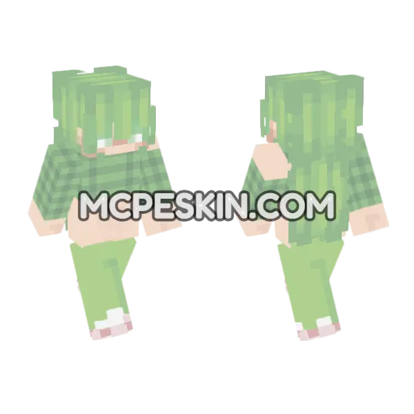 Green Plaid Pajamas, front and back
