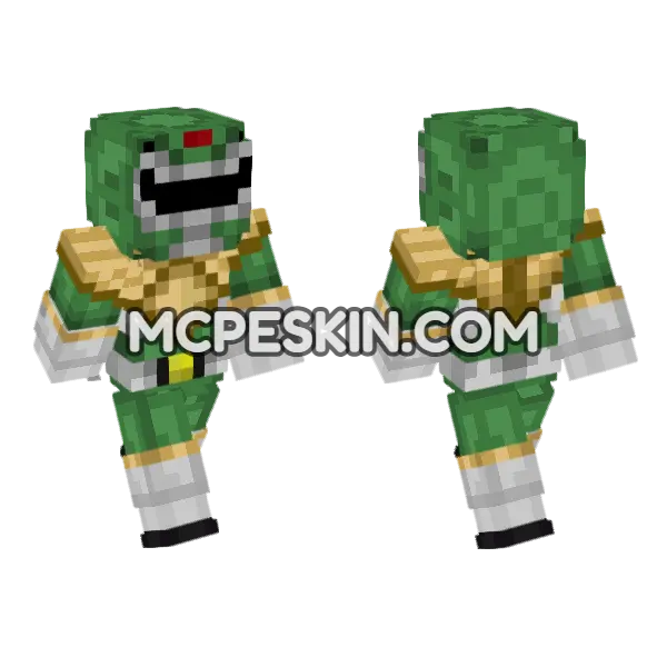 Green Ranger Skin Minecraft Bedrock skin, front and back