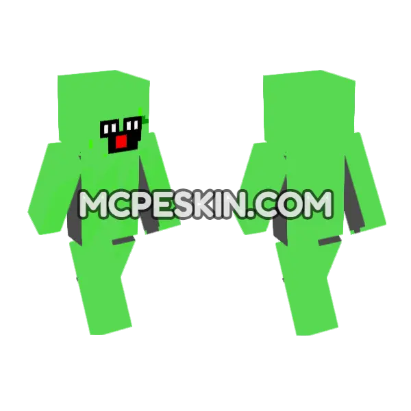 Green Slime Creature, front and back