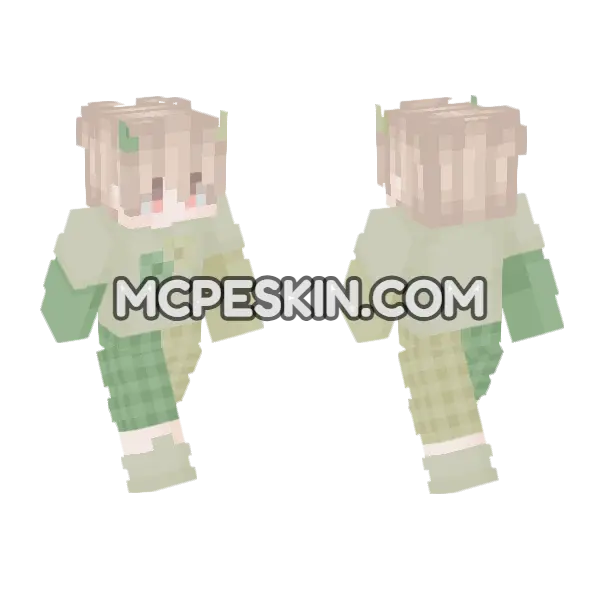 Green Slime Skin Minecraft Bedrock skin, front and back