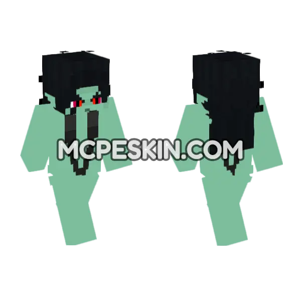 Green Zombie With Spider Accents, front and back