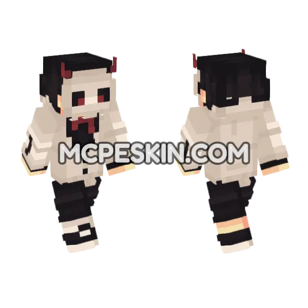 Gregor The Demon Minecraft Bedrock skin, front and back