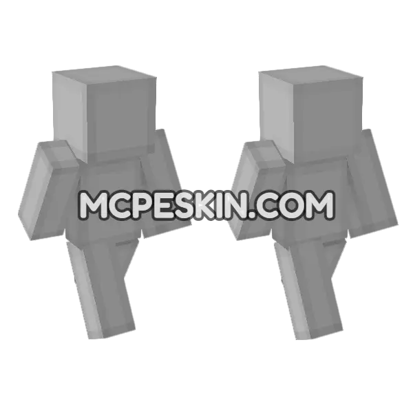 Grey Brick Suit Minecraft Bedrock skin, front and back