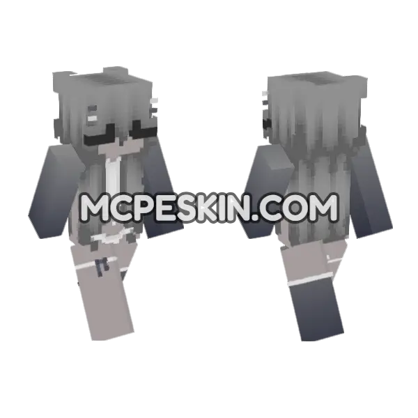 Grey Hooded Figure, front and back